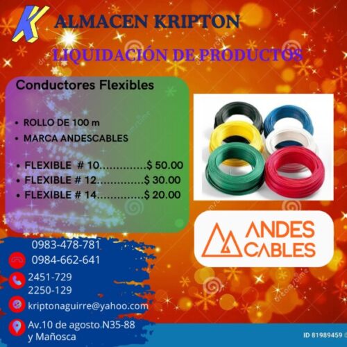 Conductores Flexibles #10 / Rollo 100m