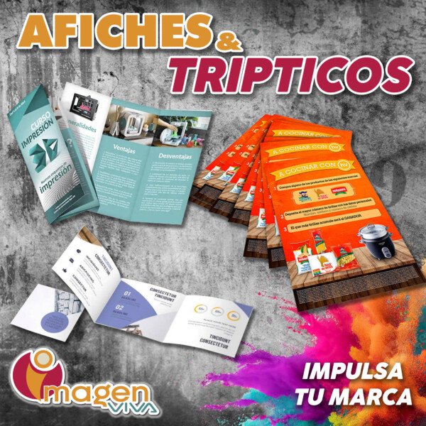 AFICHES, FLYERS, TRIPTICOS, DIPTICOS y todo lo que buscas en publicidad impresa.